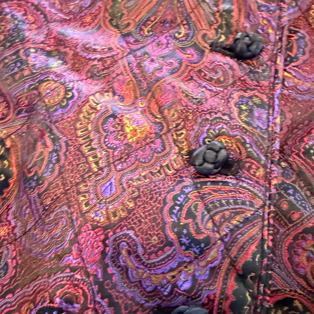 Paisley Brocade Blazer in Purple & Burgundy